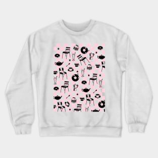 Checkered Diner Pattern Crewneck Sweatshirt